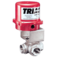 A-T Controls 3-Way General Purpose Automated Ball Valve, 38 Series